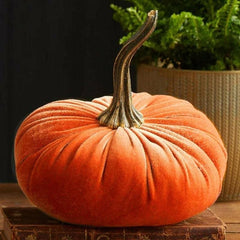 Handmade Velvet Pumpkin Decor