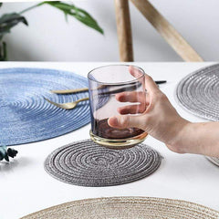 6 Set Linen Round Placemats or Coasters