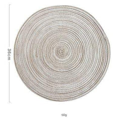 6 Set Linen Round Placemats or Coasters